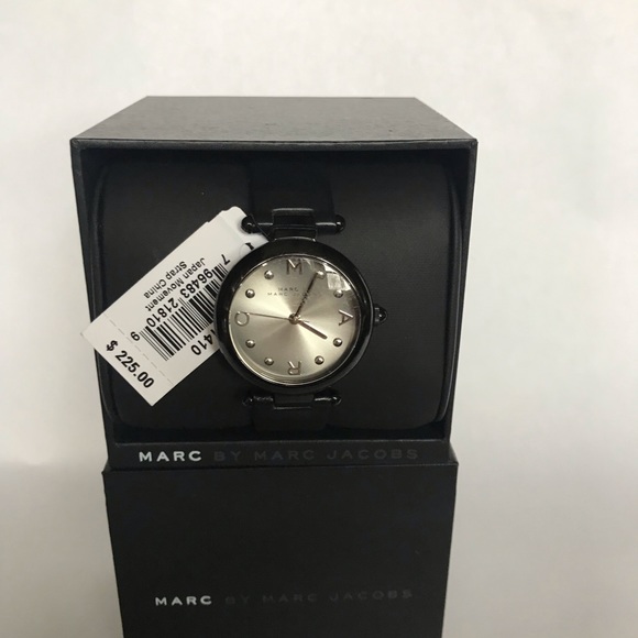 Black leather Marc Jacobs womens watch
